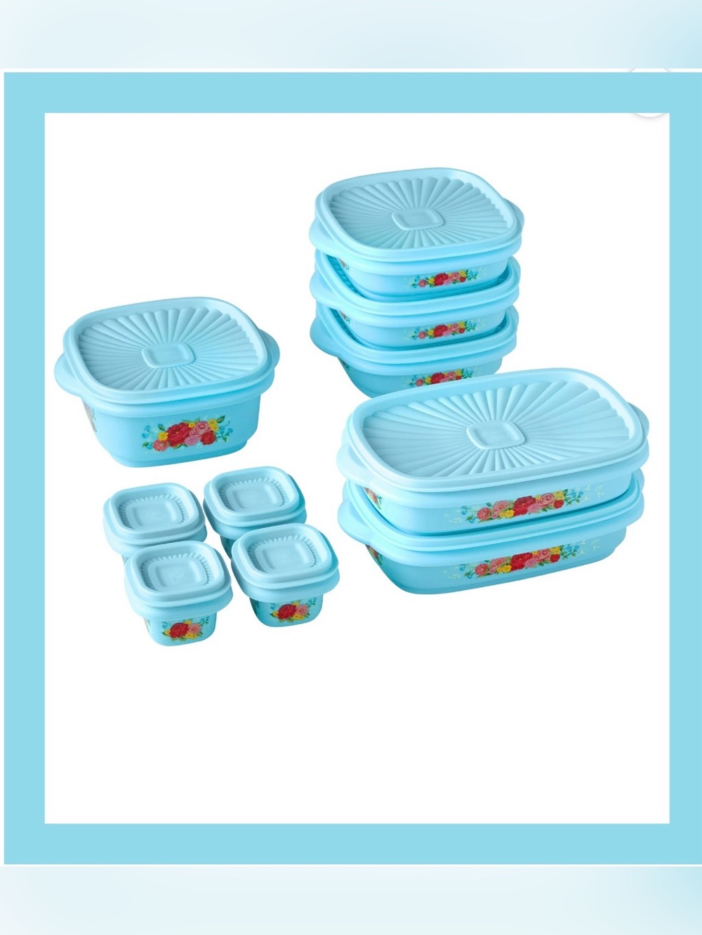20-pc Pioneer Woman Micro & Dishwasher Safe Food Storage Containers Sweet🌹Rose